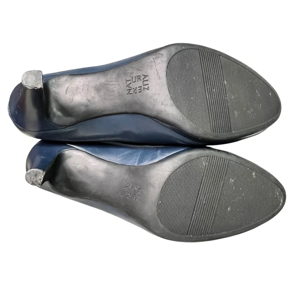 Naturalizer Michelle Leather Pumps Womens 11M Navy Blue 3.5